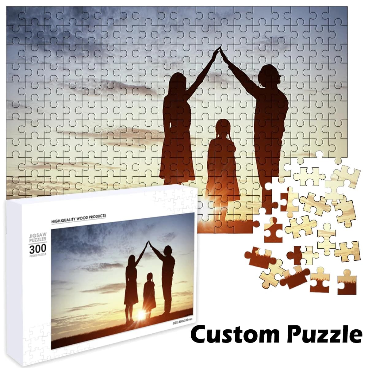 108/200/300/500/1000 pezzi Puzzle personalizzati personali Hobby fatti a mano Regali unici Puzzle in legno/carta Gioco per famiglie Giocattoli