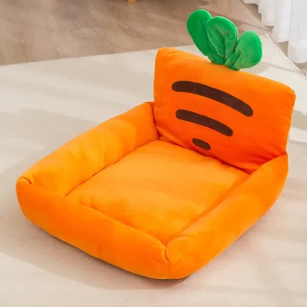 Letto per animali domestici per cani e gatti; Letto per gatti a forma di carota; Adorabile letto per cani per cani da interno; Simpatico divano per cani