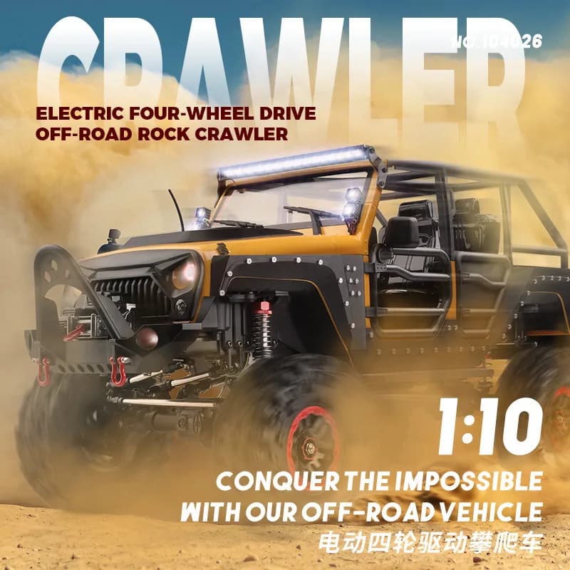 Nuovo WLtoys 1/10 104026 RC Elettrico 4WD Fuoristrada Rock Crawler Wrangler, Modello di Veicolo Simulato, Giocattolo Telecomandato, Regalo