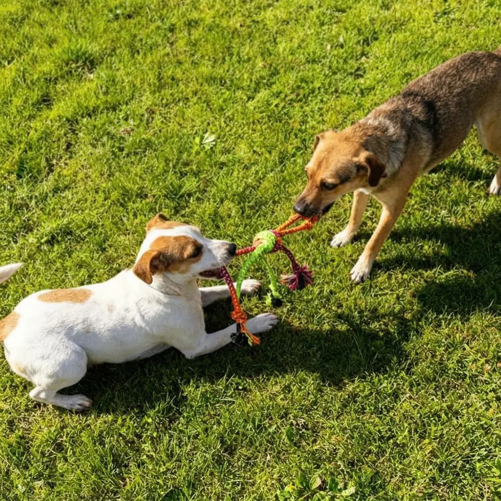 Giocattolo in corda per cani, per la pulizia dei denti, interattivo, resistente ai morsi, con nodi, per cani domestici