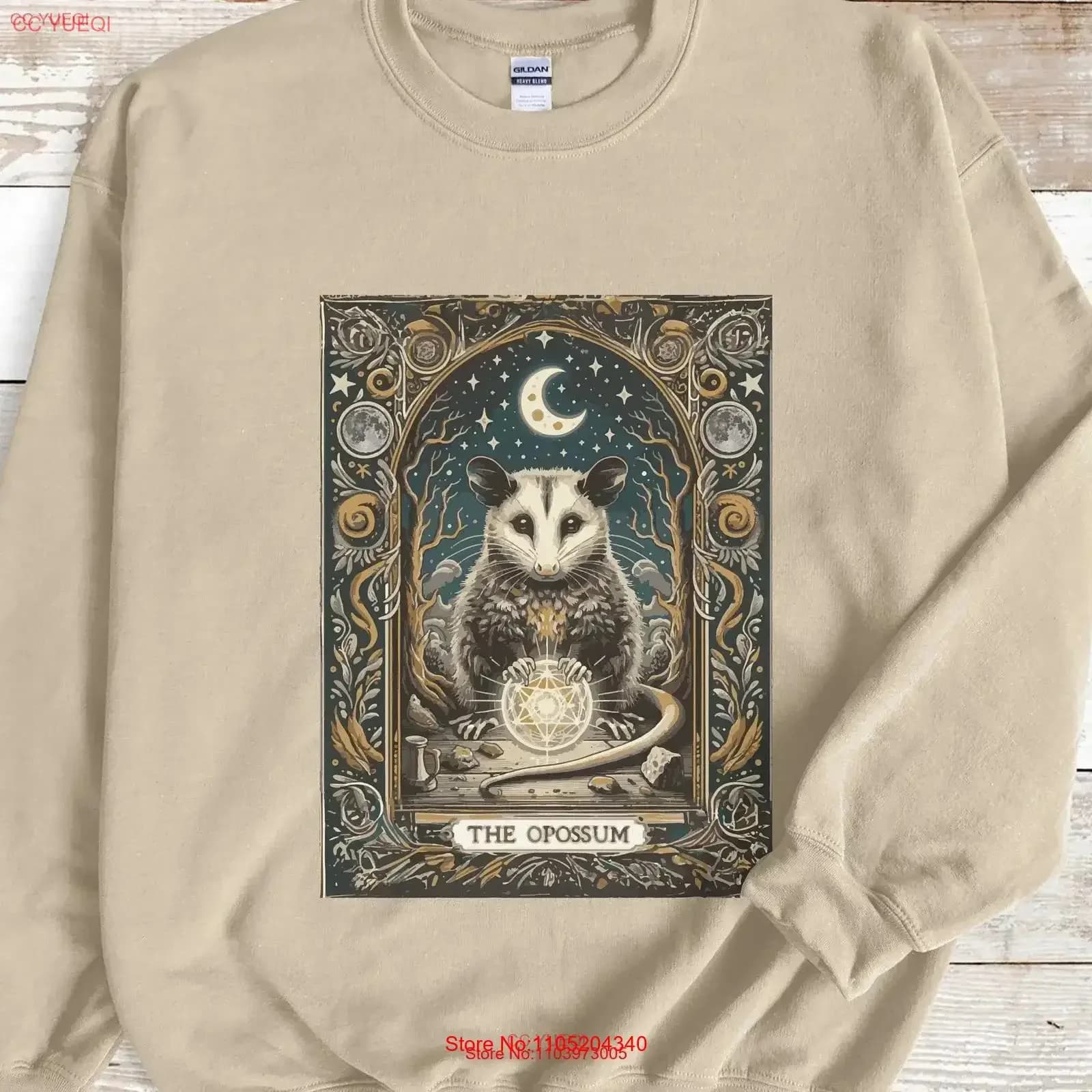 Opossum Tarocchi Card T Shirt Possum for Lover Maglione vintage Grafica lavata Abiti firmati unisex Versatile Moda traspirante