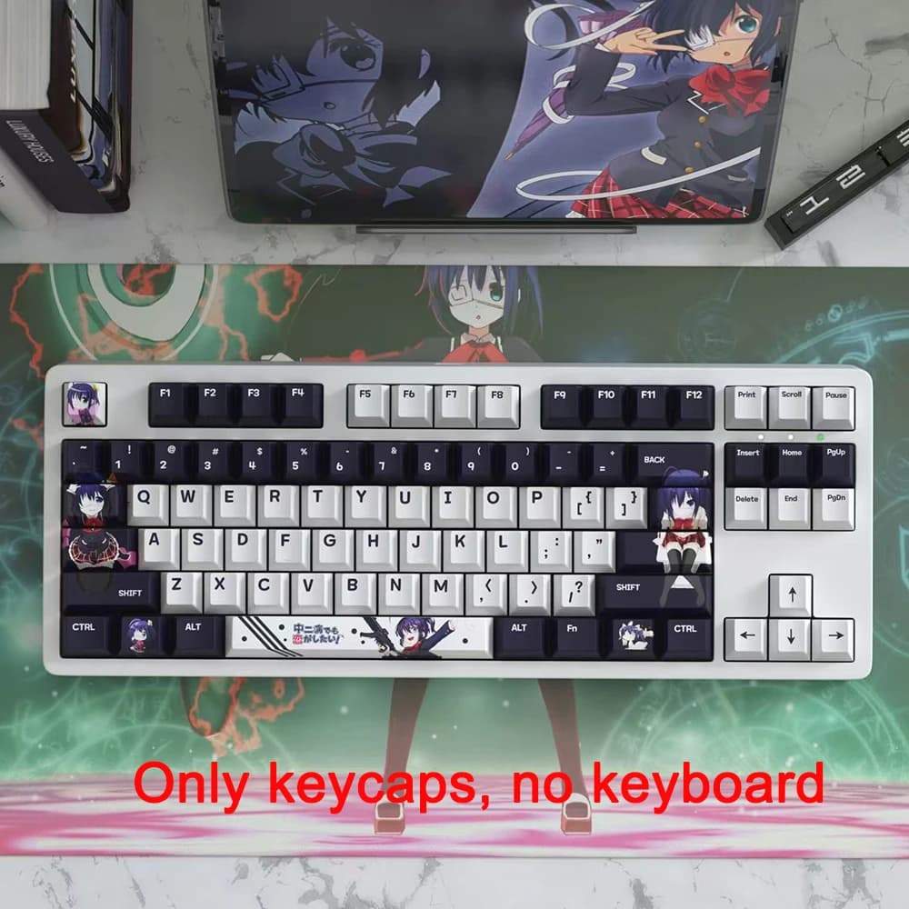 Takanashi Rikka 125 Keycap Love Chunibyo Altri delusioni PBT DYE Sub Cherry Profilo MX Interruttore ad asse trasversale per tastiera meccanica