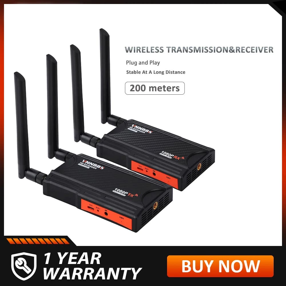 Kit di estensione wireless Schermo 1080P Condividi Trasmettitore e ricevitore video HDMI wireless da 250 m per fotocamera STB PS4 PC a TV