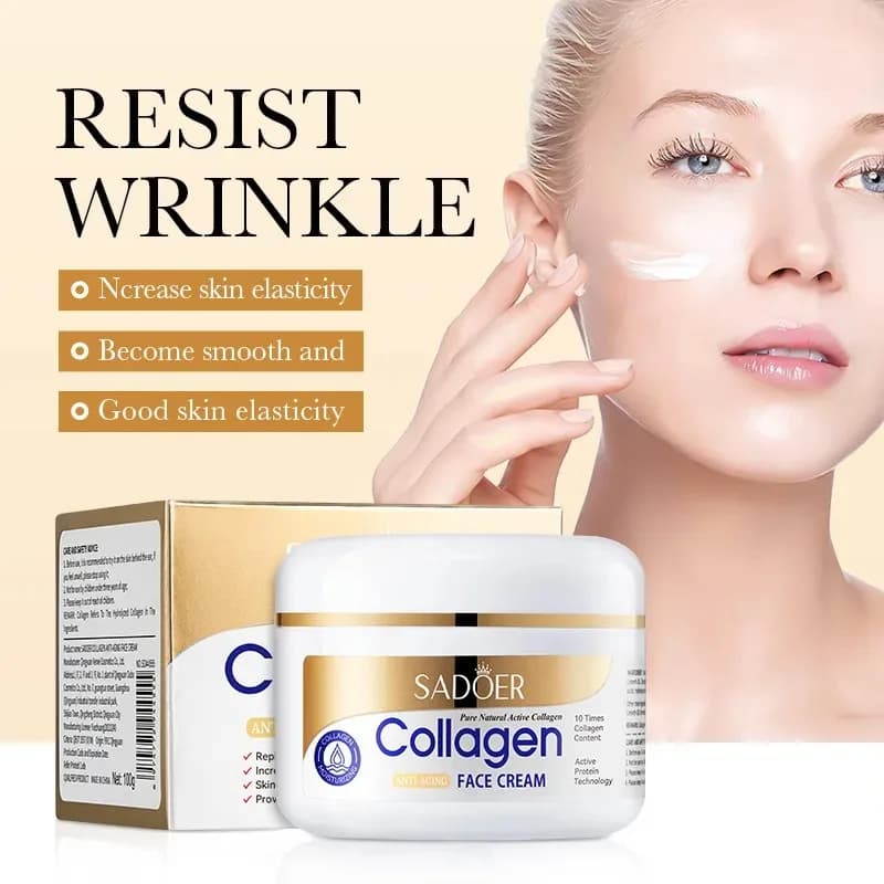 Sadoer Collagen Firming Face Cream Skincare Moisturizing Hydrating Face Creams Faical Cream Beauty Face Skin Care Products