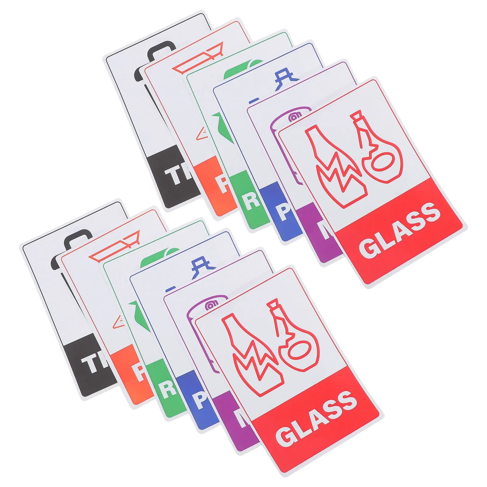 18 Sheet Waste Bin Recycling Stickers Waterproof Self Adhesive Trash Can Labels for Home Office Kitchen Garbage Classification