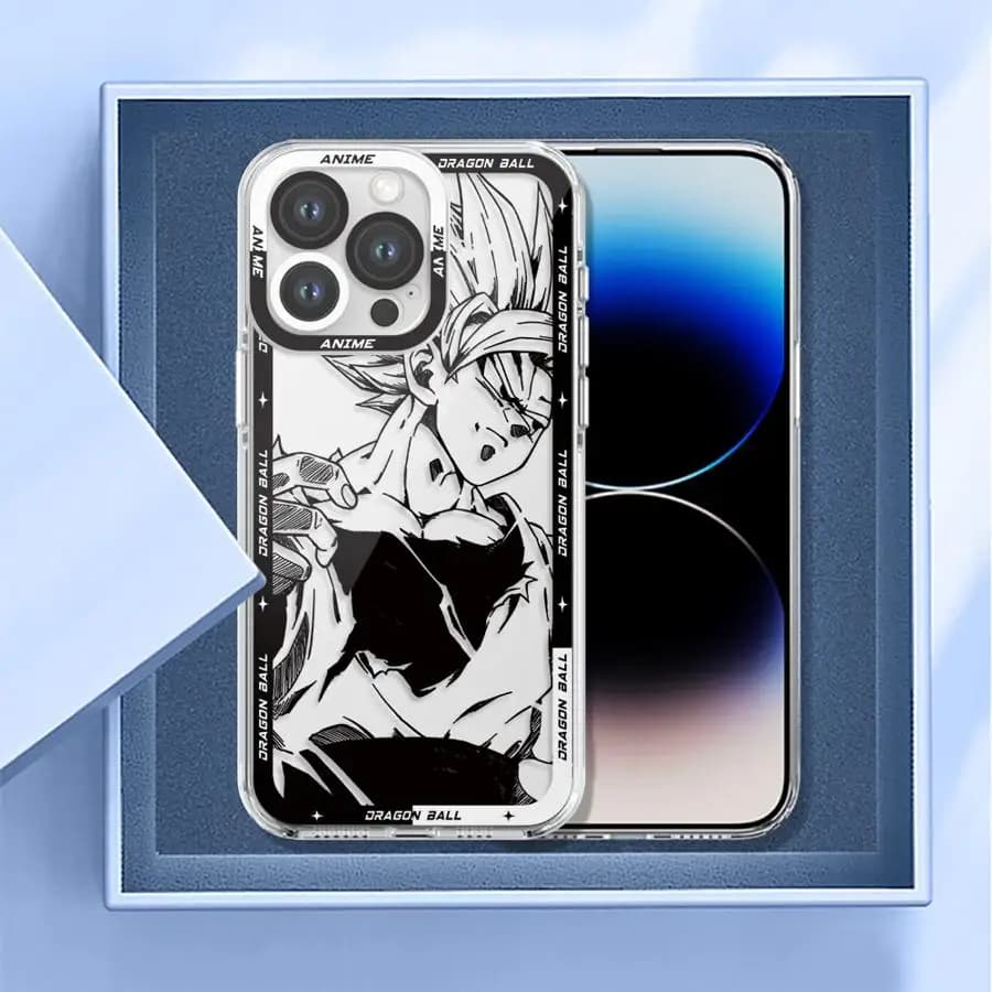 Custodia trasparente per telefono per iPhone 12 Mini XR 13 12 11 Pro MAX 17 Air 7 8 16 15 14 Plus 16e Dragon Ball Cool Vegeta