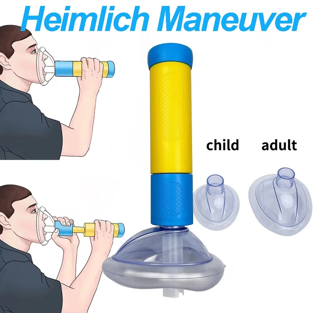 Dispositivo di Soccorso Anti-Soffocamento Heimlich, Maschera Anti-Asfissia, Kit di Pronto Soccorso per Emergenze Domestiche per Adulti e Bambini