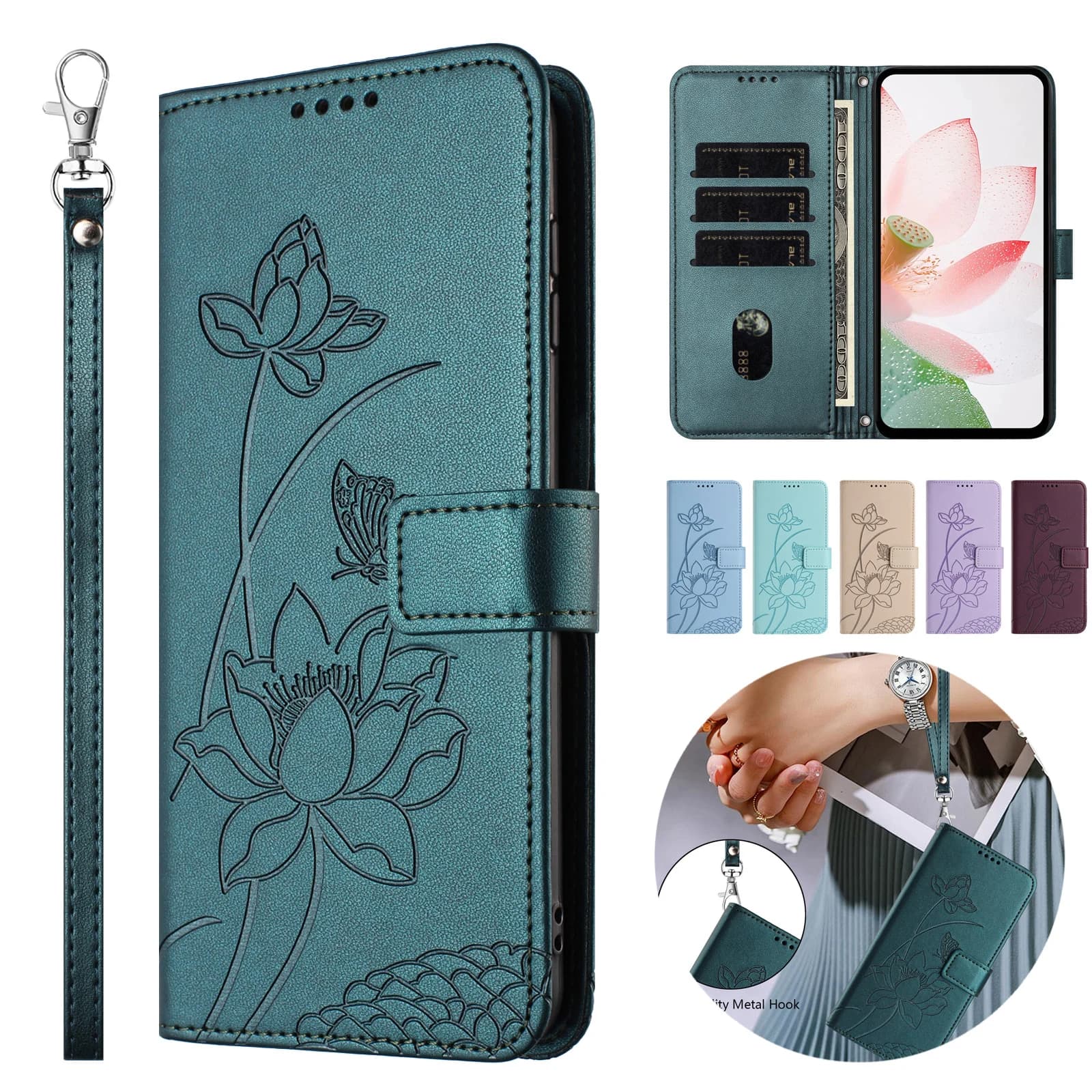 Portafoglio Flip magnetico con slot per schede Cavalletto Custodia in pelle per telefono per Tecno Camon 40 Pro Premier 30 30S 20 4G 5G Cover