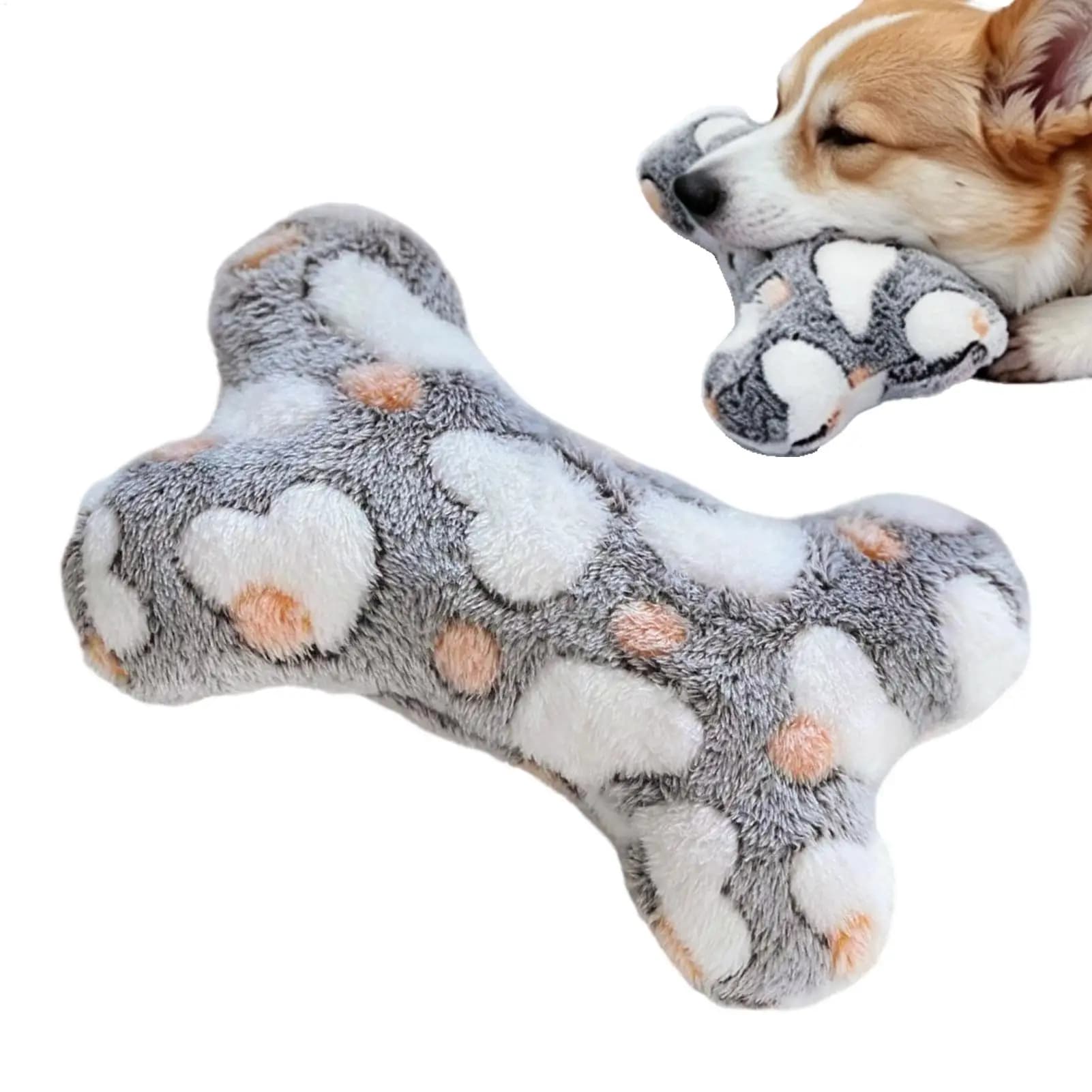 Et Little Pillow Bone Shaped Cat Calming Pillow Small Dog Pillow Soft Washable Chew-Resistant Stuffed Toys Sleeping Pillow