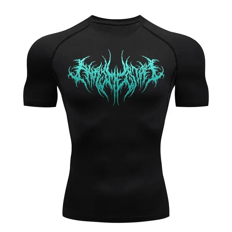 Men's Elastic Compression Shirt Fitness Gym Sports T-shirt Sweat and Breathable Basketball Training Short Sleeve Top S-3XL