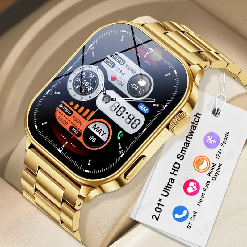 LIGE 2026 Nuovo Smartwatch per Uomo e Donna, Orologio Sportivo con Schermo HD da 2.01'', Chiamate Wireless, Fitness, Regalo per le Vacanze, Compatibile con Android e iOS