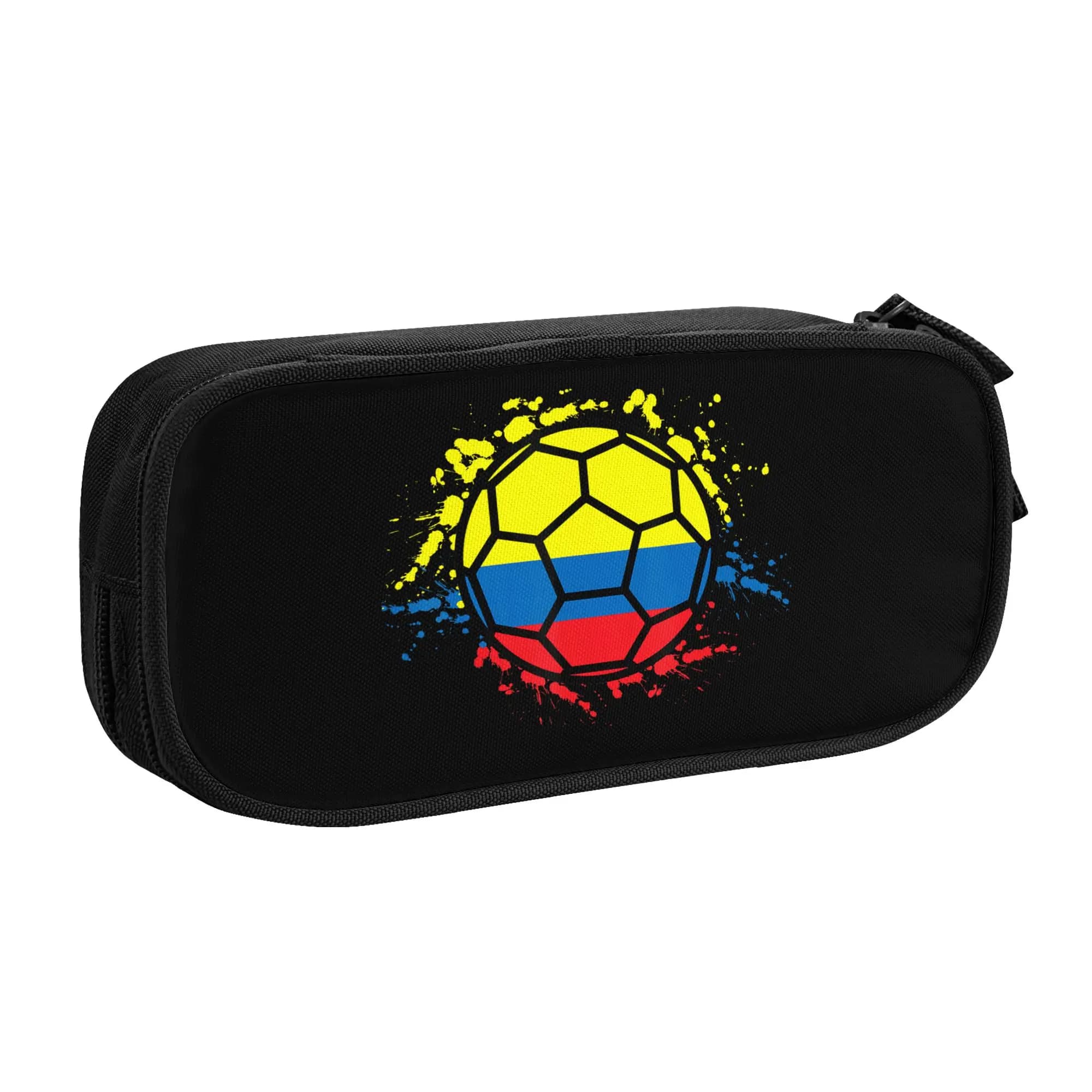 Colombia Colombian Flag Soccer Ball Pencil Case Cute Pen Box Bag Girl Boy School Supplies Gift Pencil Box