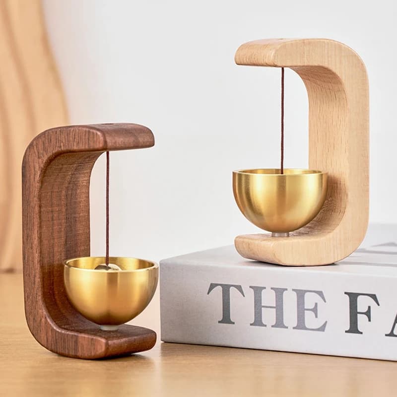 Doorbell Wood Bell Gentle Sound Bell Entrance Decorative Doorbell Wind Chimes Cute Room Decor Door Hanging Decoration