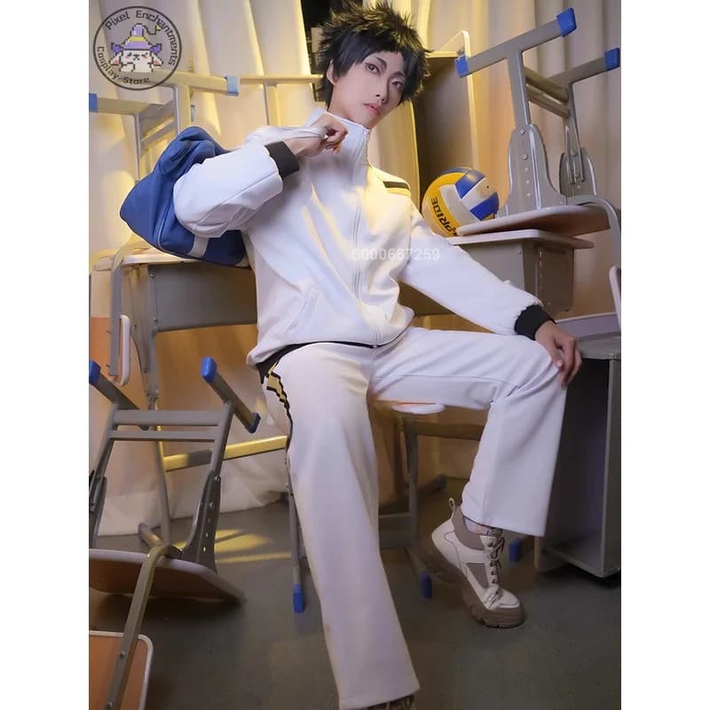 Haikyuu Costume Cosplay Fukurodani Academie Uniforme Cappotto Pantaloni Akaashi Keiji Koutarou Bokuto Pallavolo Sportkleding