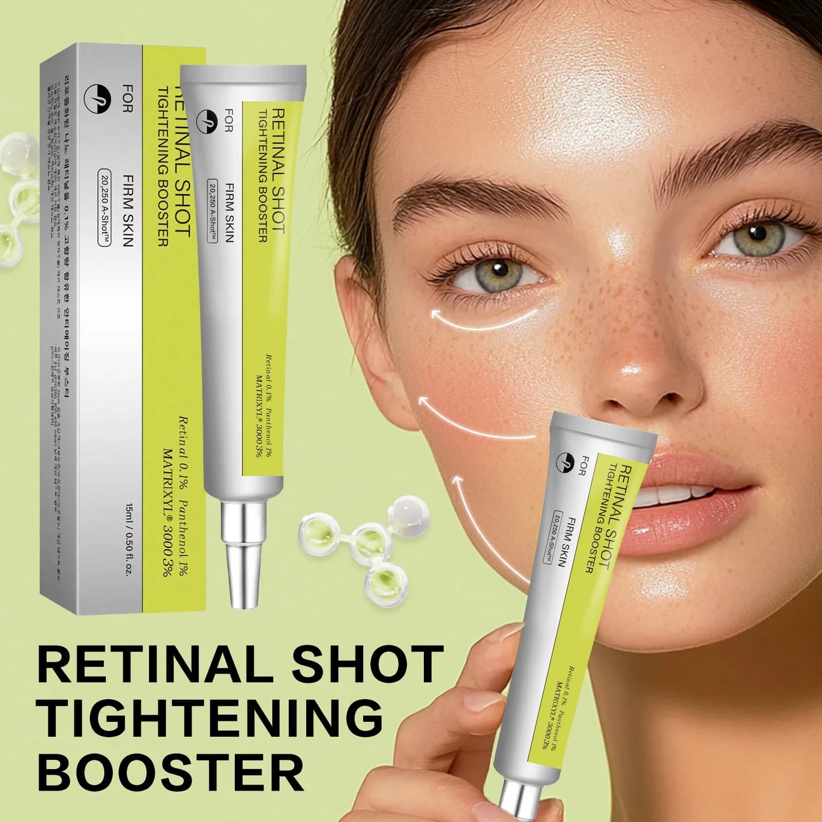 Anti-Aging Retinal Serum 15ml - 0.1% Nano Retinal + MATRIXYL® 3000 3% tightens skin, fights wrinkles & shrinks pores.