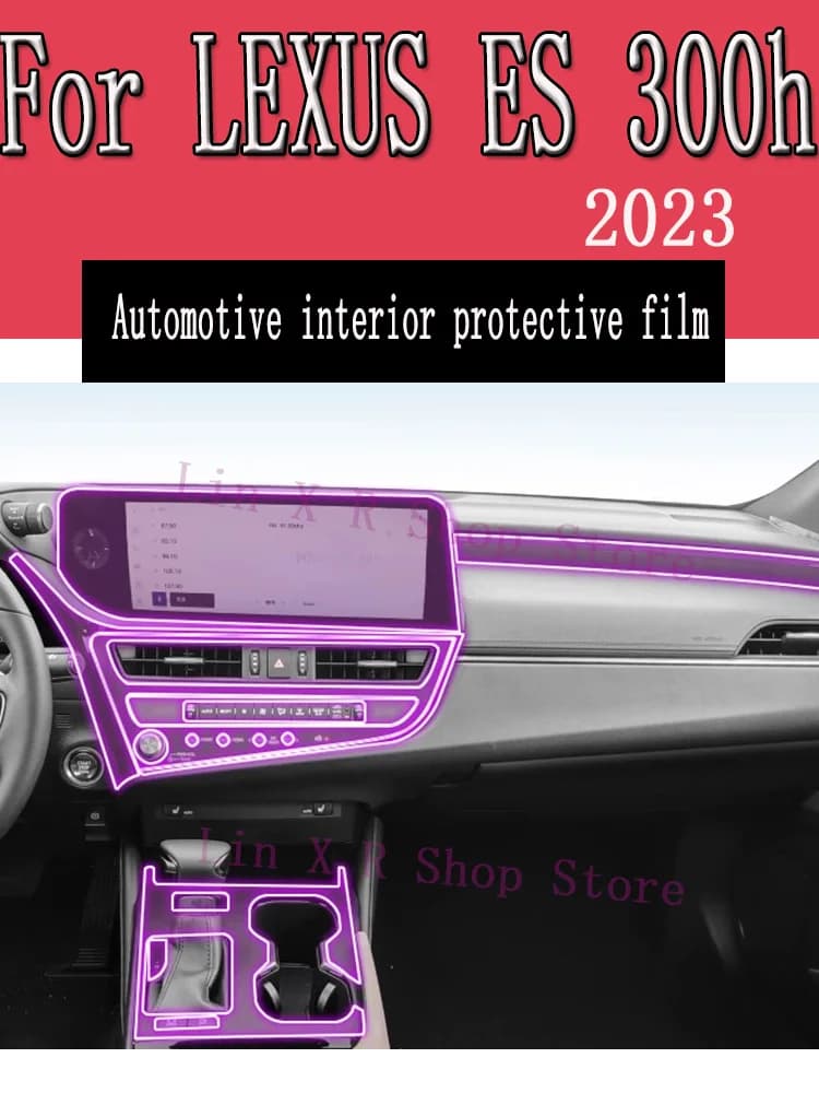 For LEXUS ES 300h 2023 Switch Navigation Screen Panel Interior Automotive TPU Protective Cover Film Anti-Graffio Accessories