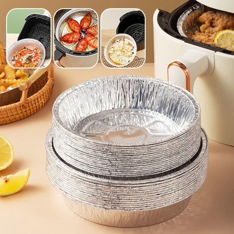 10 pcs of oil proof aluminum paper disposable paper anti-adhesive spray basket for steam cooking tool barbecue tray for pan