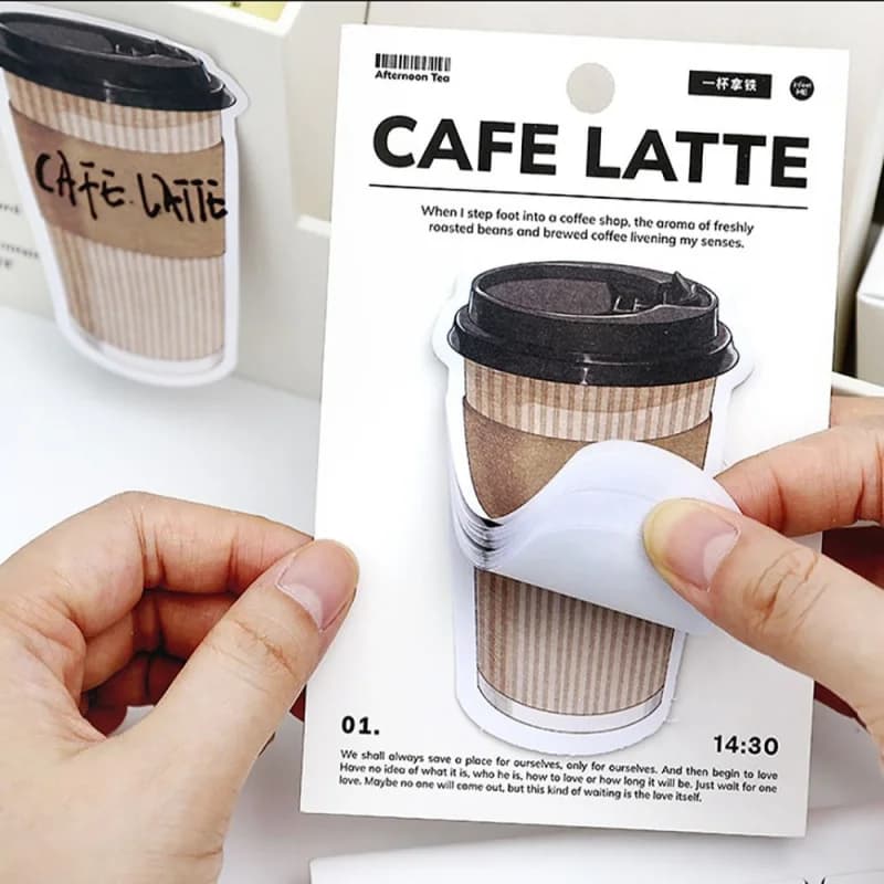 Toast Sticky Bread Coffee Series Sticky Notes - 30 fogli di nuove note di carta strappabile, cancelleria scolastica e forniture per ufficio