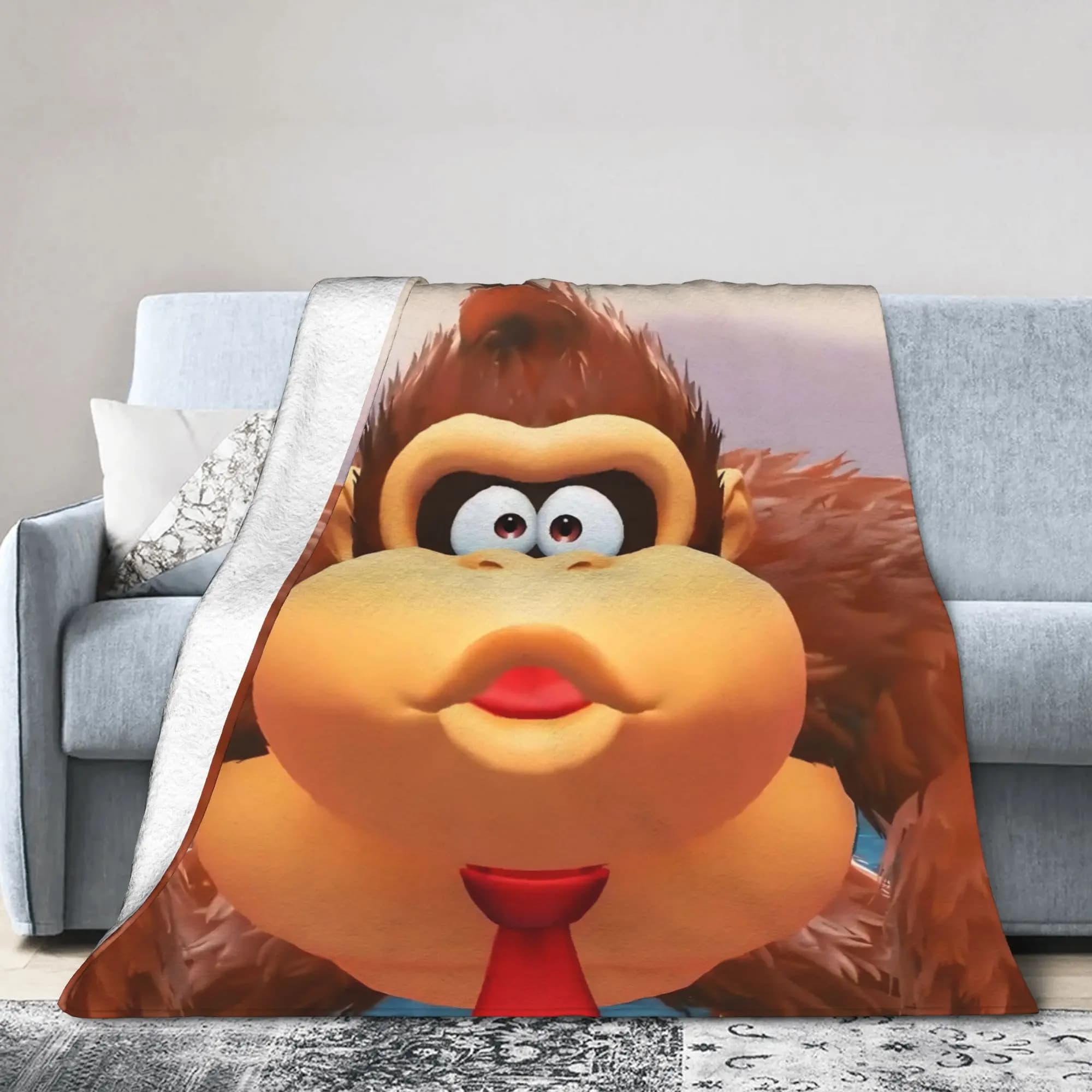 Donkeys Kong Bananzas Blanket Super Warm Fashion Plush Throw Blanket For Girls Boys Bedroom Flannel Bedspread Bed Cover