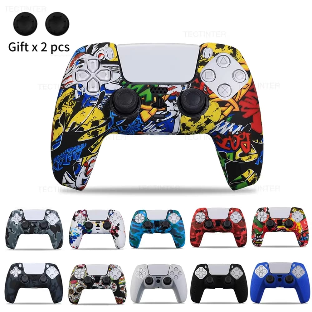 Silicone Protective Case for PlayStation 5 for PS5 Controller Cover for Inch Grid for PS5 Accessories