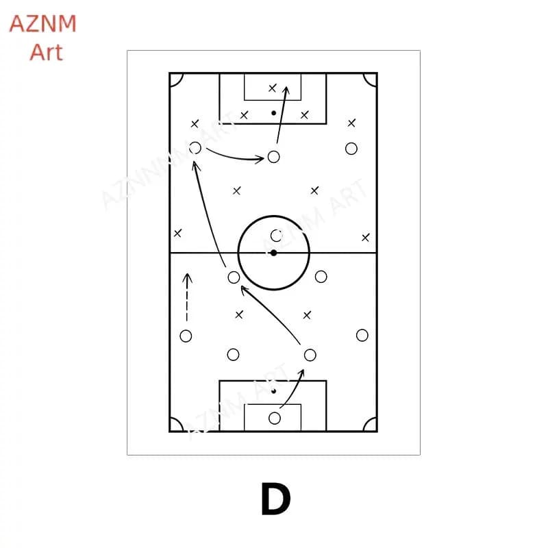 Semplice dipinto su tela con porta da calcio in bianco e nero, interessante poster decorativo da parete in stile sportivo moderno, immagine decorativa per la casa