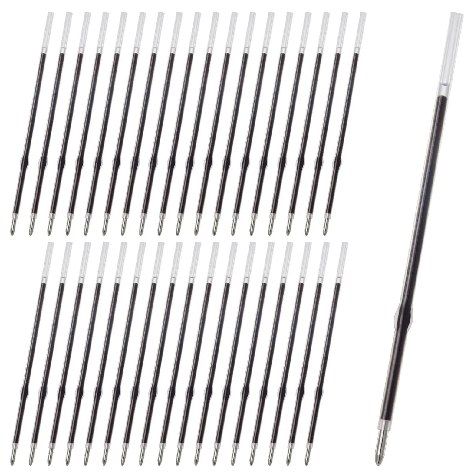 36pcs Ballpoint Pen Refills Black Ink Medium Point 1.0mm Tip Smooth Writing Pen Refill