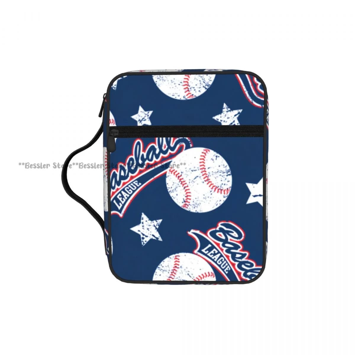 Protective Bible Case with Handle and Pocket with Hinge, Basicball Stars Bible Church Bag, Tablet Hand Bag