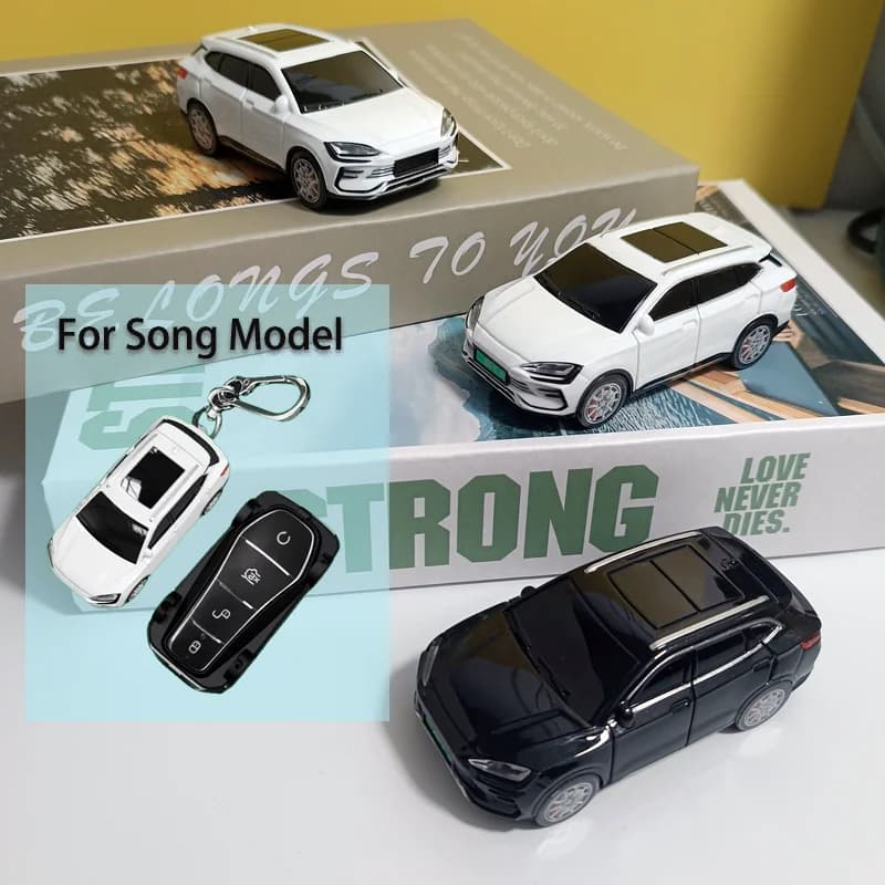 Per BYD Song Modello di Auto per BYD Song Plus Atto 3 Han EV Tang DM Qin Seal Dolphin Chiave A Distanza Dell'automobile Della Copertura Della Cassa Portachiavi Accessori