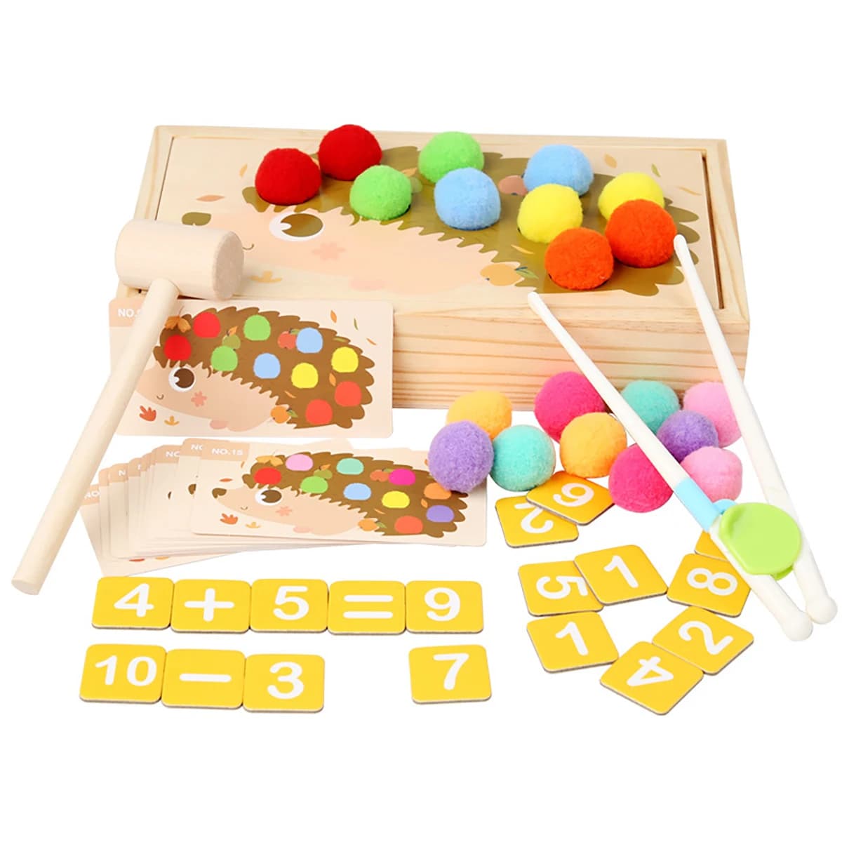 Il riccio Montessori bussare sussidi didattici per la musica per l'educazione della prima infanzia, abbinamento puzzle, giocattoli con perline a clip