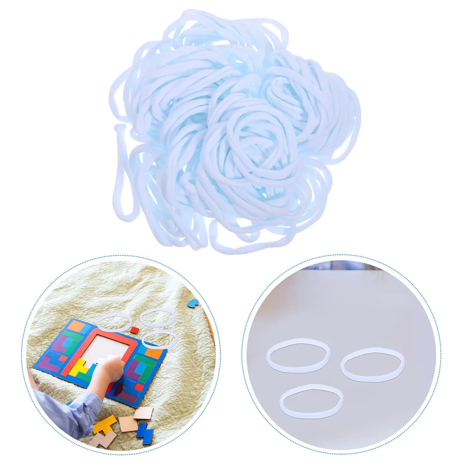 96Pcs Polyacrylic Weaving Loops Refill for Potholder Loom Elastic Craft Cord DIY Crafts Cup Coasters Wallets Family Fun Beginner