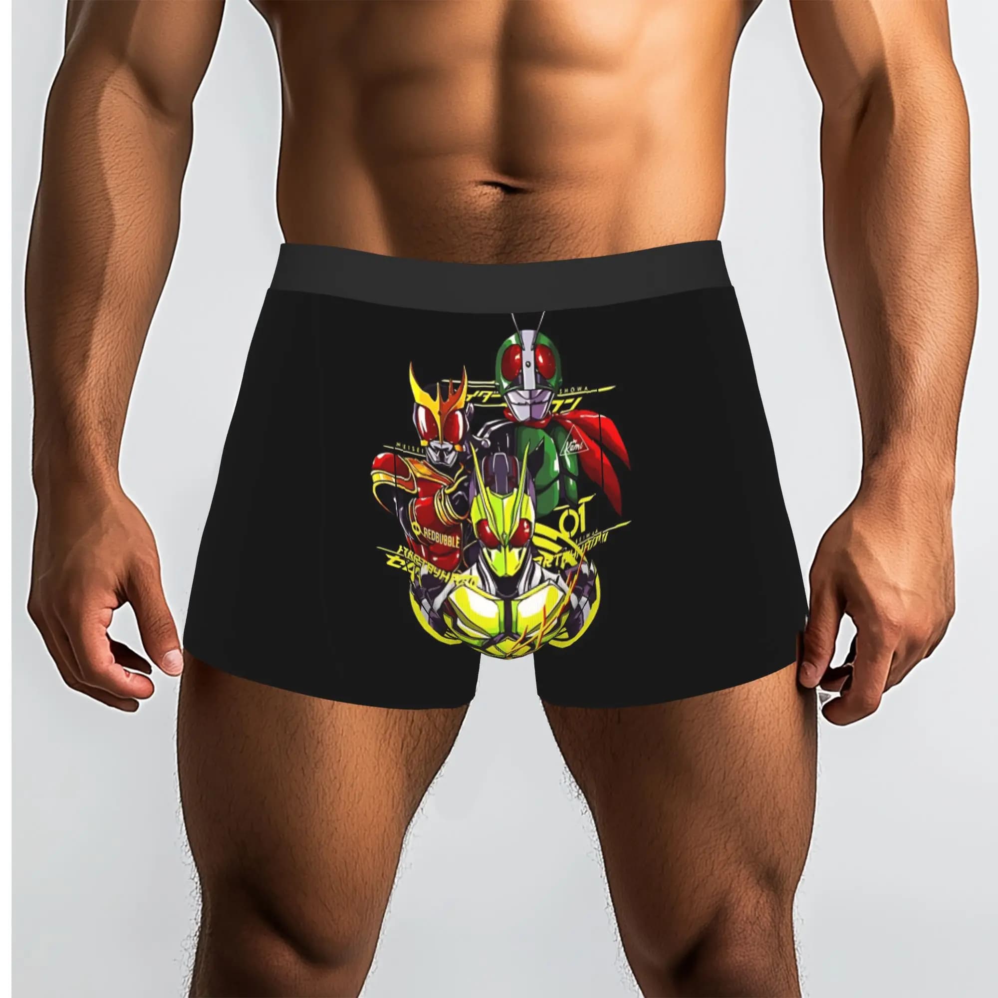 RIDER GENERATIONS Bandai Kamen Rider Mutande traspiranti Mutande da uomo Pantaloncini ventilati Boxer Briefs
