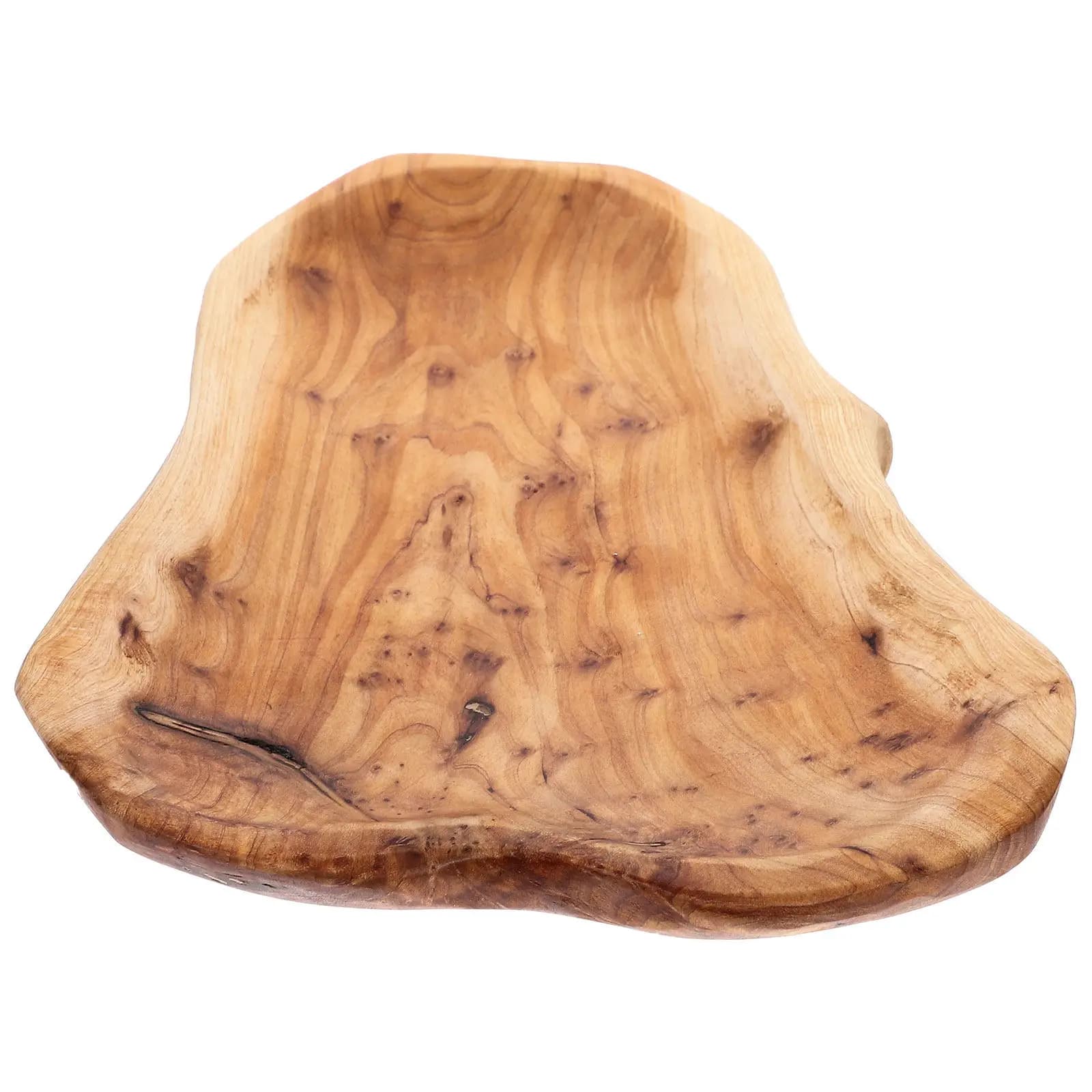 Bamboo Serving Tray Irregular Shape Fruit Plate for Dried Fruit Nuts Snacks Dessert Cheese Sushi Bar Restaurant Home Use