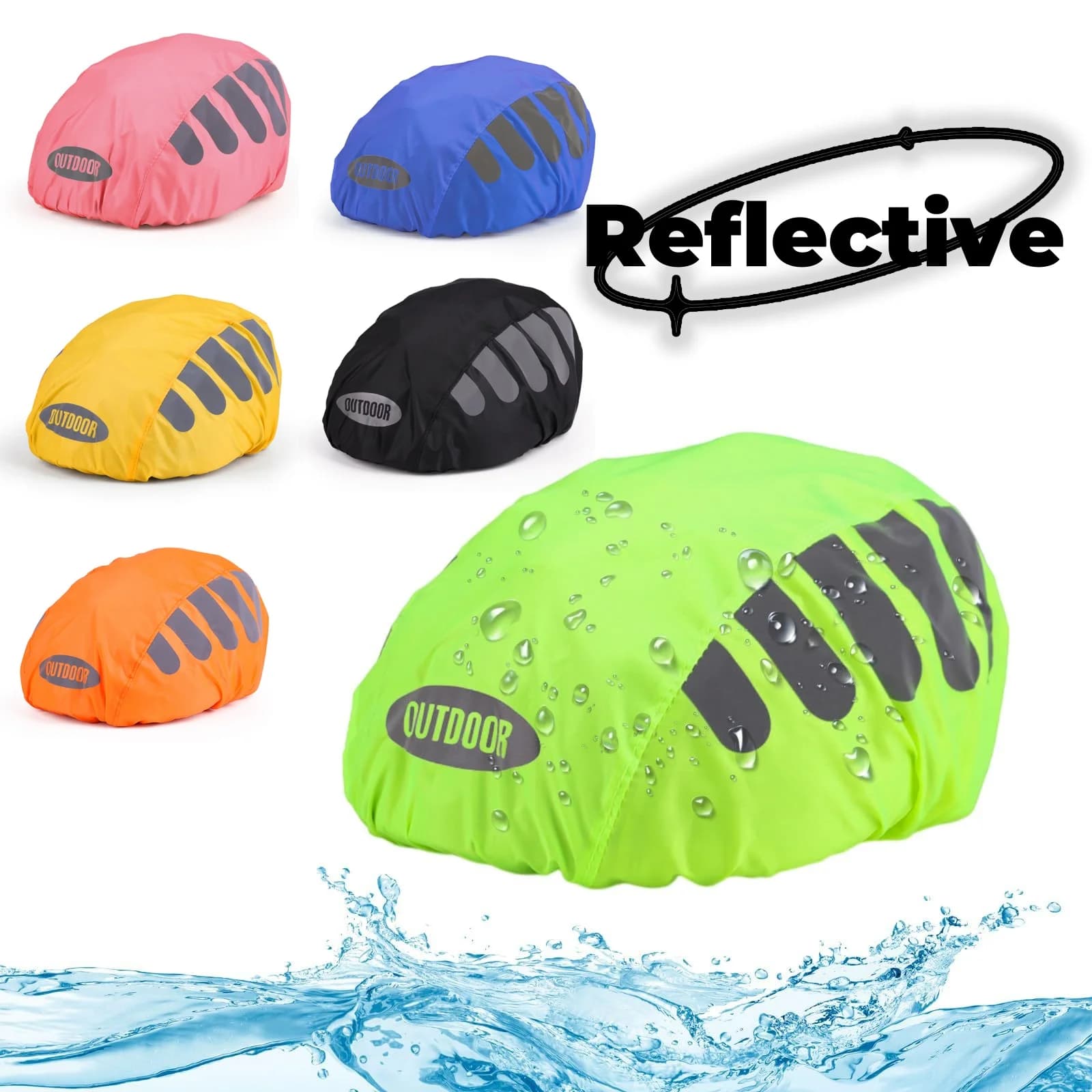 Rain Cover for Bicycle Helmet Waterproof Road Bike Helmet MTB Reflective Safety Hood Cycling Accessories