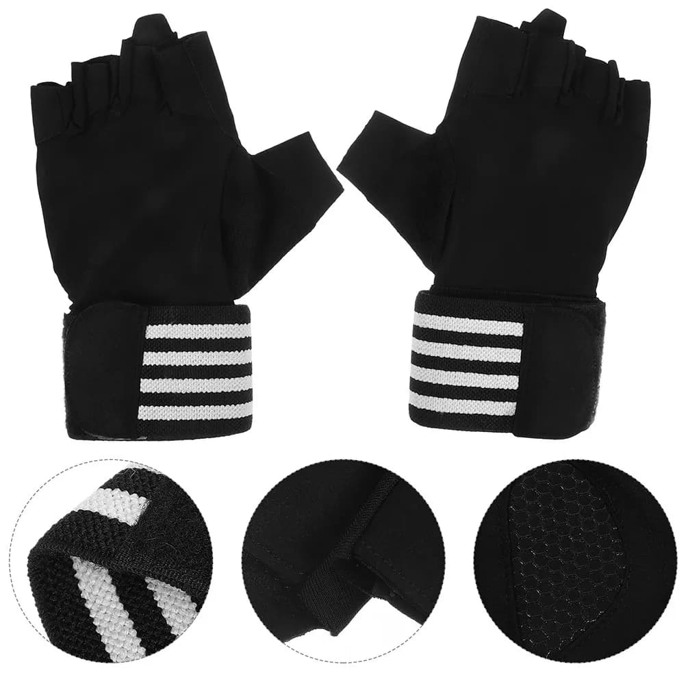 1 Paio di Guanti da Allenamento Antiscivolo e Assorbenti, Guanti da Palestra Traspiranti a Mezze Dita per Sollevamento Pesi, Fitness all'Aperto e Sport