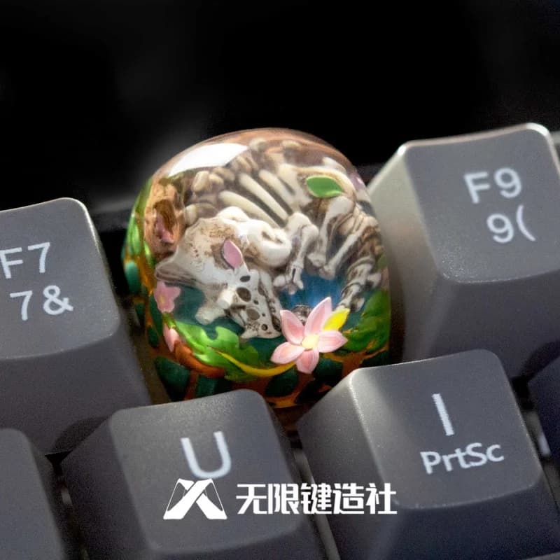 Triangolo Drago Pietra Termoretraibile Stampo Personalizzato Personalizzazione artistica Esc Copritasti in resina tridimensionale Anime che circonda Natale