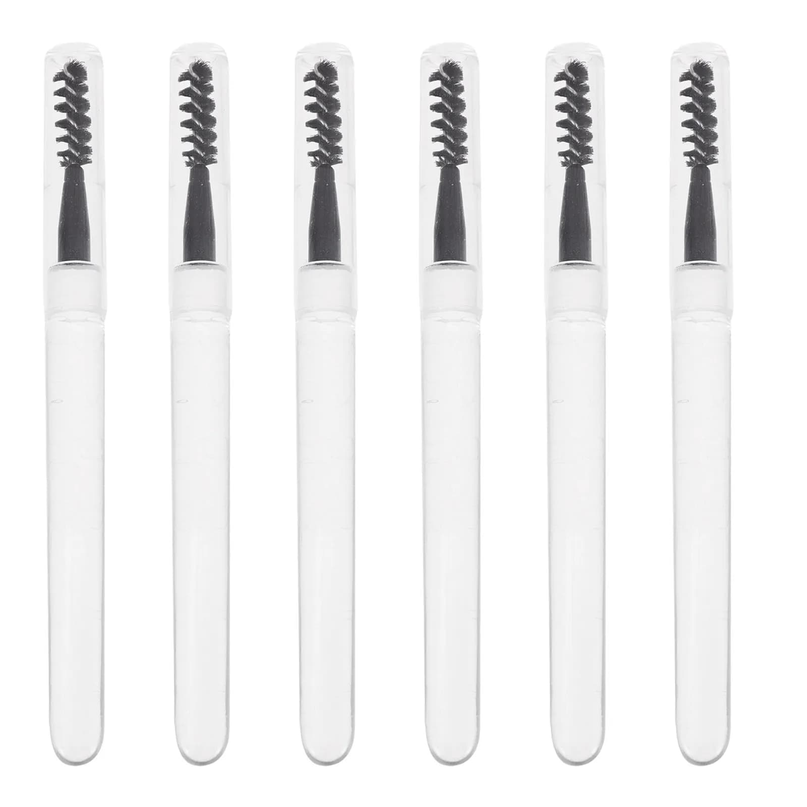 6Pcs Eyelash Brush Eyebrow Comb Lash Mascara Applicator Plastic Fiber Makeup Tool Convenient Durable Eyelash Brush