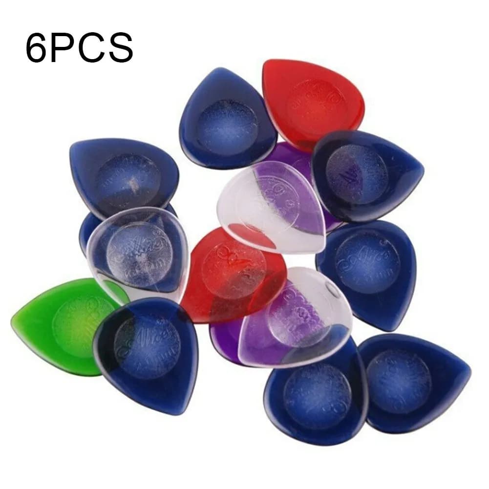 6Pcs Alice Stubby/ Guitar Picks Large-Stubby Style Guitar Plectrums 1Mm 2Mm 3Mm Glossy Finish Textured Grip Guitar Accessories