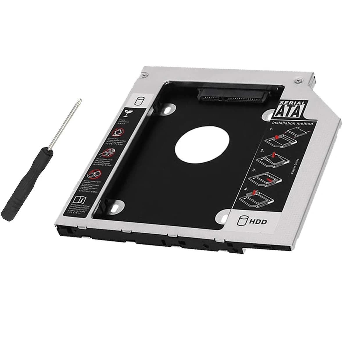 Caddy ottico SSD HDD per secondo disco rigido SATA da 9,0 mm per Asus X553M X553MA X550JK X550VL X550VX X550CA X550V X550VB X550VC X550dp