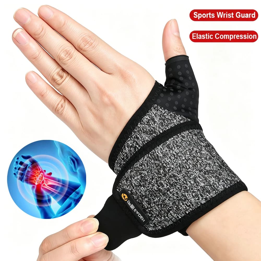 1Pcs Adjustable Compression Wrist Brace with Soft Thumb Support for Carpal Tunnel Tendonitis Sprains Sports Work Typing Sleeping