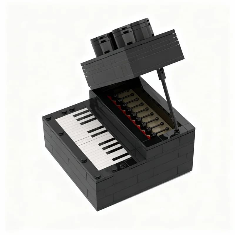 Set di Costruzioni MOC da 276 Pezzi, Modello Classico di Pianoforte a Coda, Gioco Educativo Creativo Fai-da-Te, Regalo di Natale