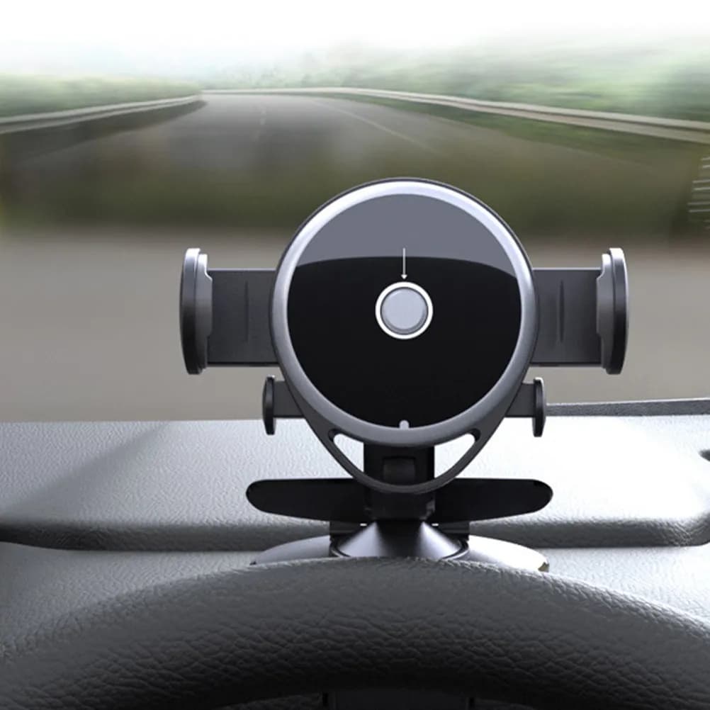 Supporto per Telefono da Auto per Cruscotto, Regolabile a 180 Gradi, Rotazione a 360 Gradi, Sicuro e Resistente, Supporto per Cellulare per Veicoli