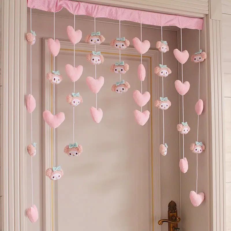 Nuova Tenda per Porta Sanrio Kawaii con Hello Kitty, Kuromi e My Melody, Decorazione Fai-da-Te per Bagno e Camera da Letto, Articoli per la Casa