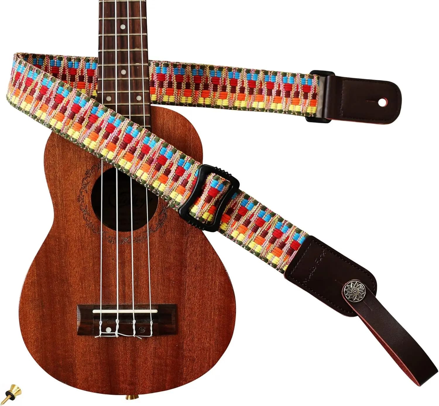 12 stili chitarra ukulele lunghezza 120 cm tracolla regolabile tracolla moda stile etnico cinghie per basso lavorato a maglia