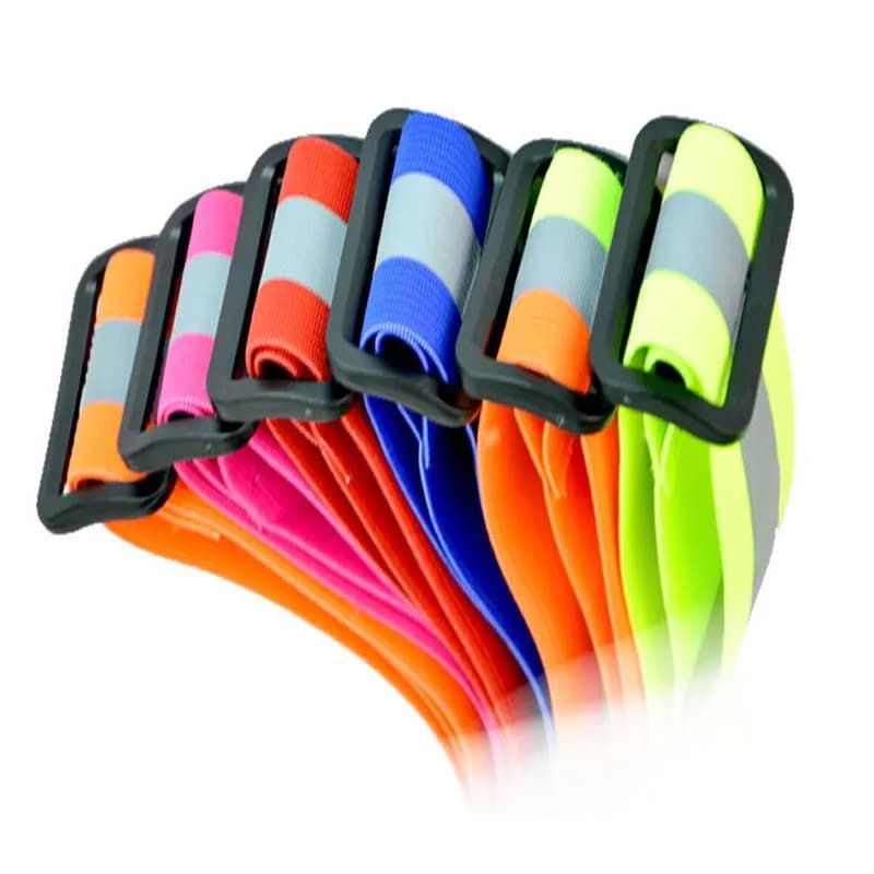 Adjustable Safety Reflective Wrist Belt for Arm, Sports Strap, Night Running, Reflective Stretch Belt for Ankle, Wrist, Life