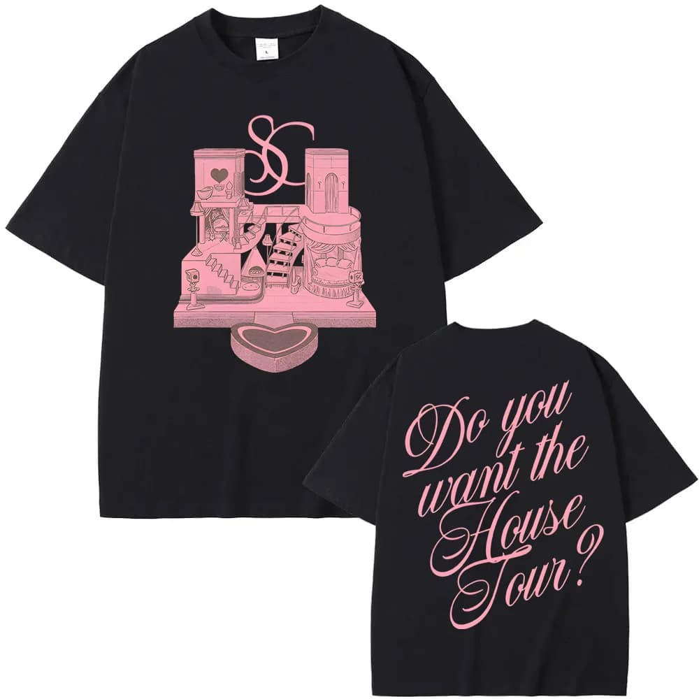 House Tour T-Shirt 2026 new style Sabrina Carpenter Same As Official Website High QualityTee-shirt 100%Cotton Round Neck Clothes