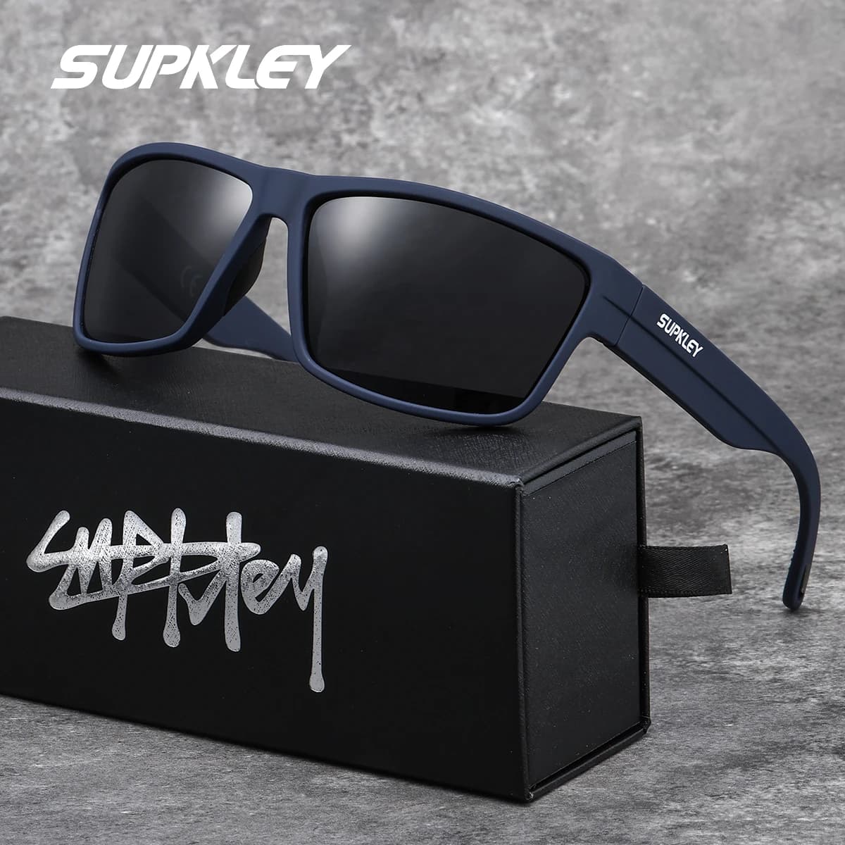 SUPKLEY Fashionable Sports Style Sunglasses With A Boxy Texture And Uv Protection Are Essential For Driving And Hiking