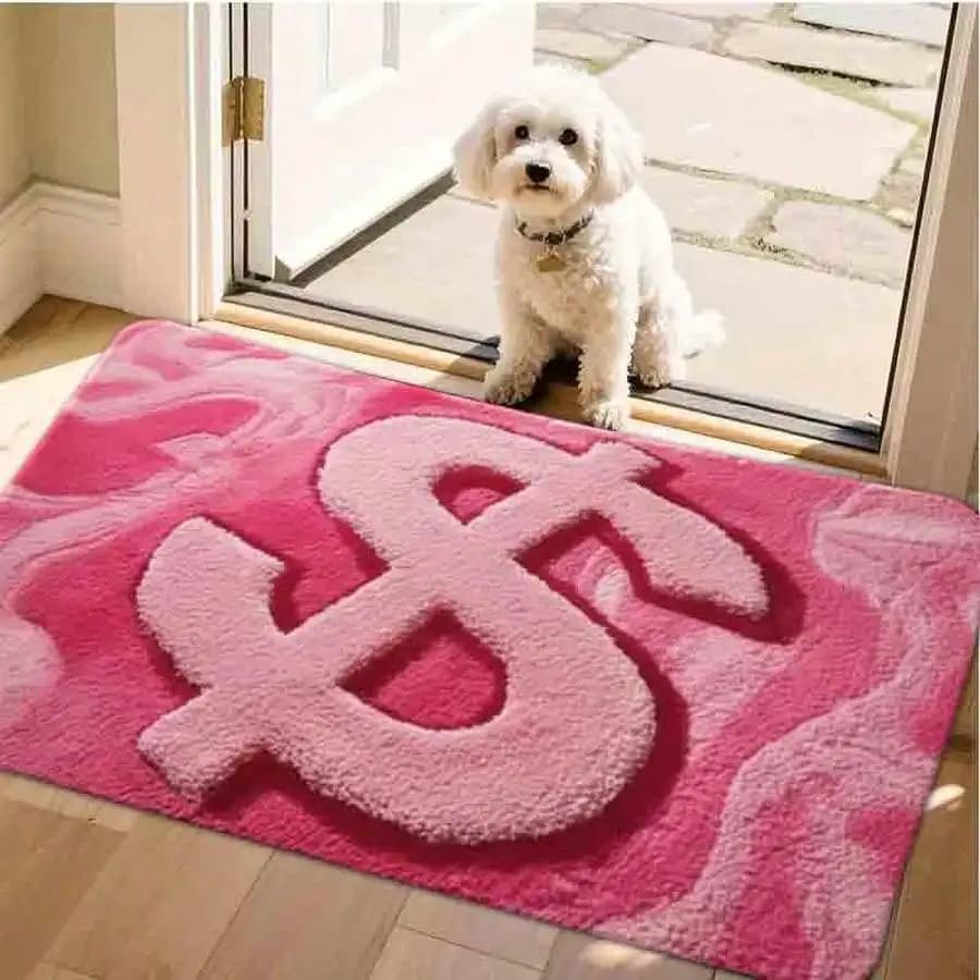 1pc Flannel Floor MatBohemian Geometric Pattern Non-Slip Area Rug Modern Floor Mat For Living Room Bedroom DecorNon-Slip, Machine Washable, Soft Area Rug For