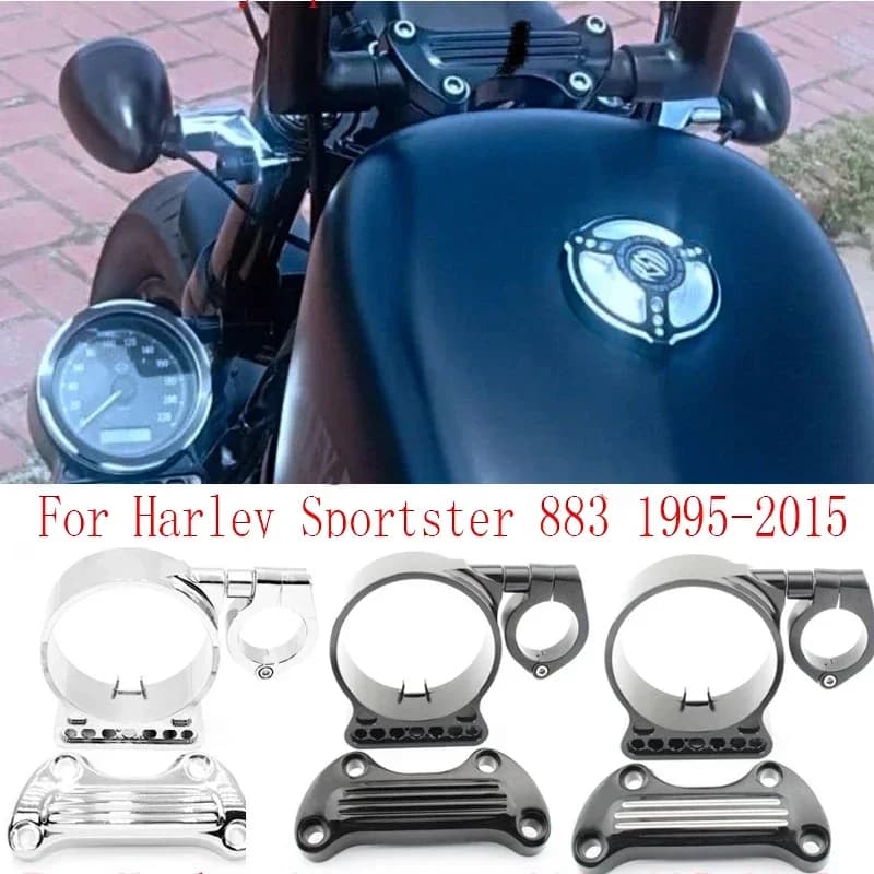 Per Harley Sportster 883 XL 1995-2015 Moto Tachimetro Relocation Kit di Copertura di Regolazione Contachilometri Staffa di Montaggio