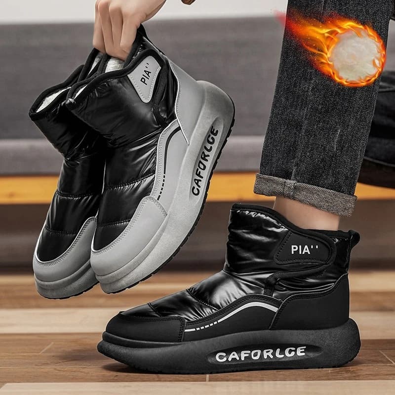 Scarpe di cotone da uomo spesse e morbide alla moda, stivali da neve da uomo antiscivolo invernali di vendita caldi