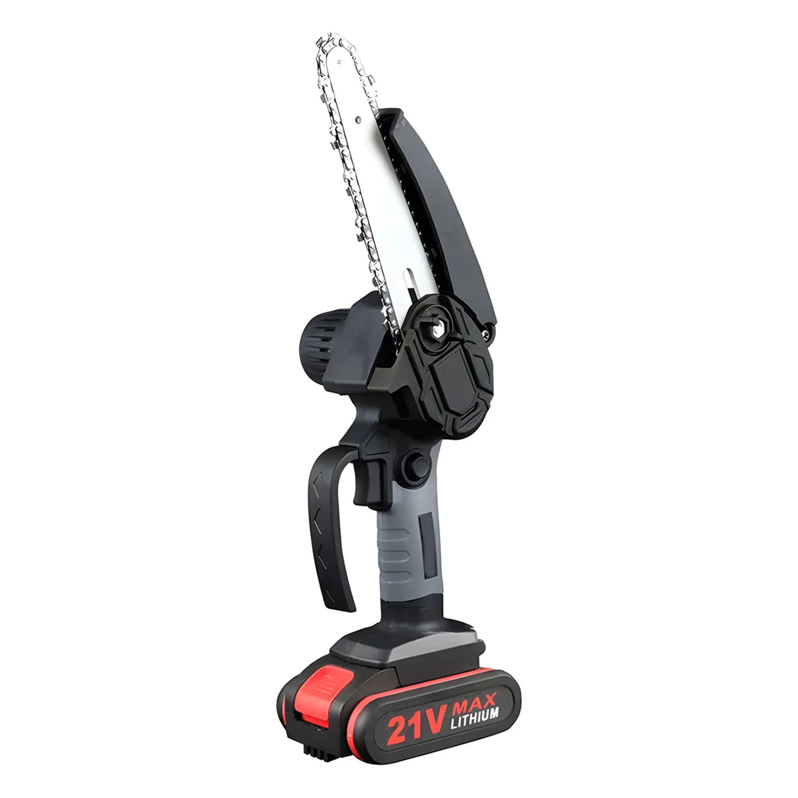 Motosega Portatile da 4 e 6 Pollici con Blocco di Sicurezza, 2 Catene, Motosega Elettrica Ricaricabile 21V